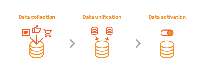 customer data platform, data flow infographics